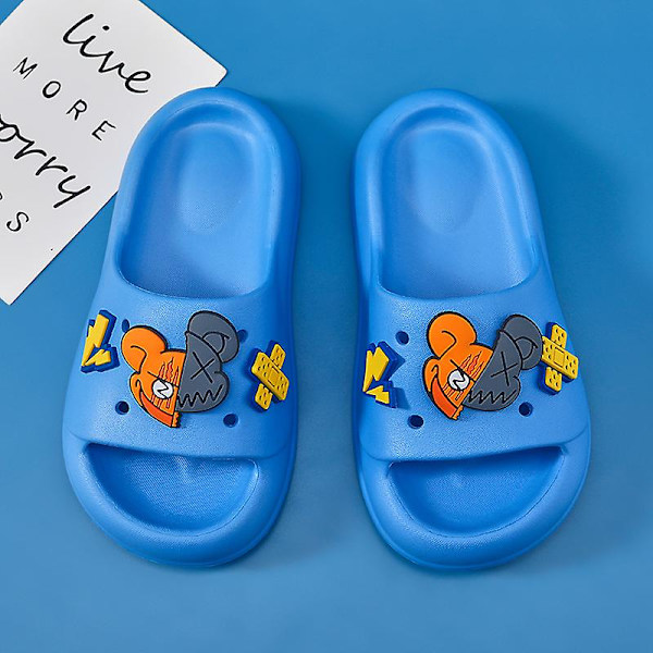 Barn Strandtofflor Modesandaler Utomhus Halkfria inomhusskor Yj829-2 Blue 170