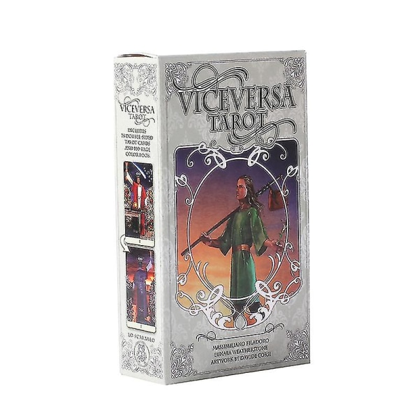 Vice versa Tarotkortdäck och guidebokkort ödesspådomsspel Tarotdäck för fest semestergåva Brädspel63st Tt20