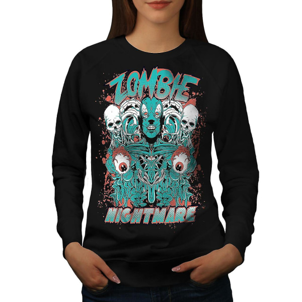 Nightmare Skeleton Women Blacksweatshirt XL