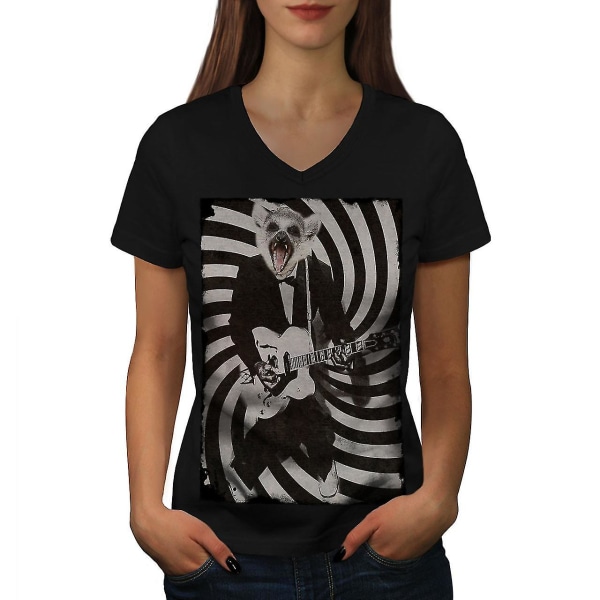 Guitar Beast Rock T-shirt för kvinnor S