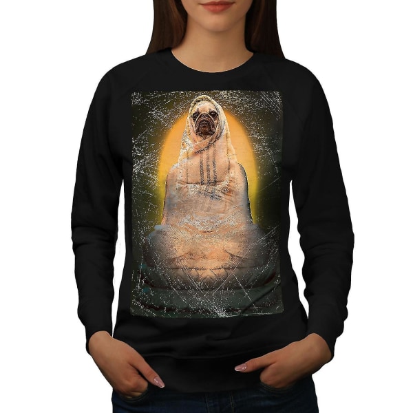 Holy Pug Animal Funy Women Blacksweatshirt L
