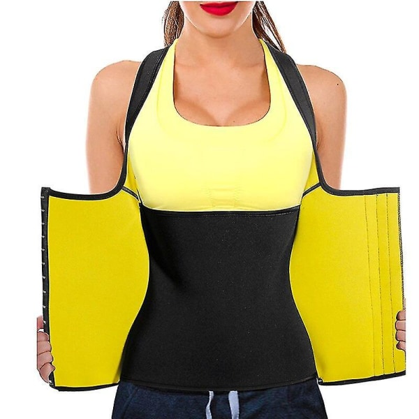 Waist trainer för kvinnor Korsettväst Binder Shapers Korsett Shapewear Waist trainer Kroppsformare Magkontroll Modelleringsgördel, gul M