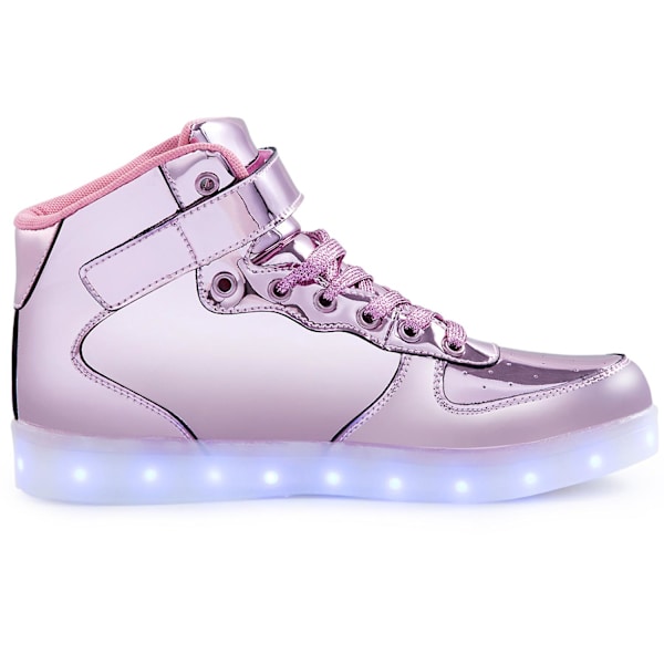 Barnskor Pojkar Led Light Up Skor Pojkar Flickor Sportlöparskor 1600 Pink 34