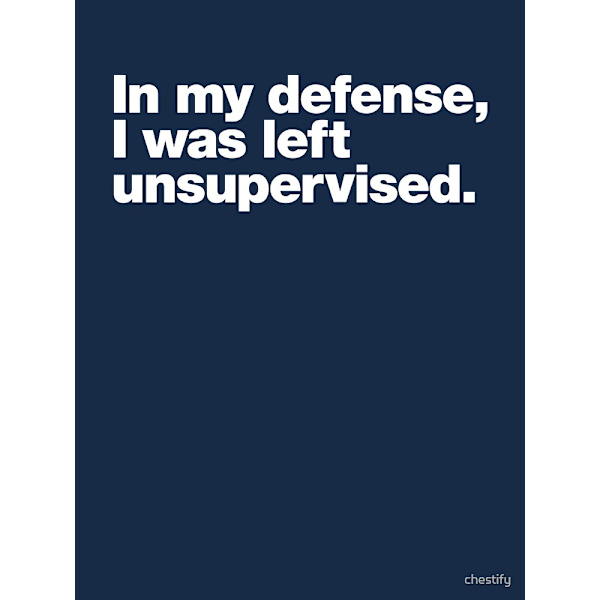 Till mitt försvar lämnades jag utan uppsikt. Aktiv T-shirt Navy L_Front