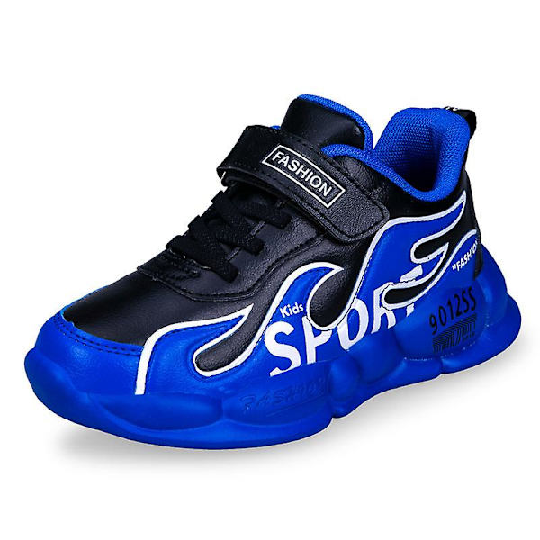 Pojkar Flickor Sneakers Andas löparskor Mode Sportskor för barn 2La02-1 BlackBlue 34