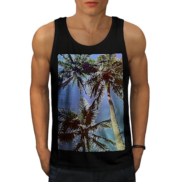 Palm Summer Photo Men Linne 3XL