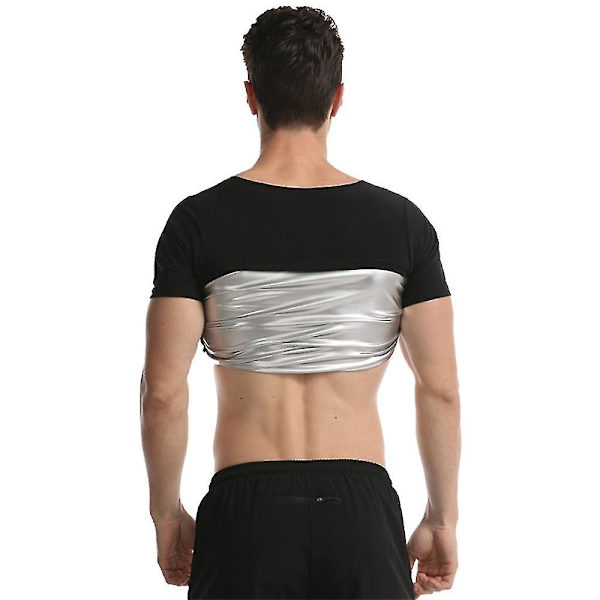 Män Shapewear Waist Trainer Väst Bastu Kostymer Thermo Sweat Linnen Body Shaper Slimming Underkläder Träningströja, blå S M