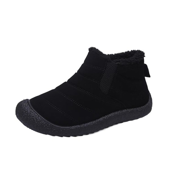 Herr Dam Vinter Snö Boots Varma Ankel Boots Anti-halk Vinterskor 2La111 Black 41