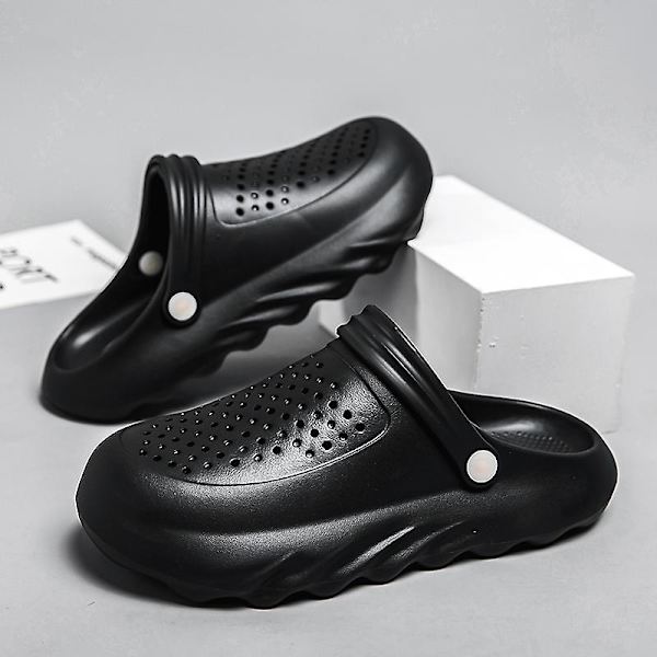 Strandtofflor för män Modesandaler Utomhus Halkfria inomhusskor 3B8811 Black 40-41