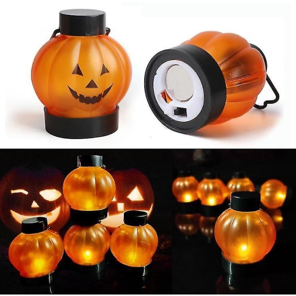 6st Halloween LED nattlampor Halloween pumpa lampor batteridrivna barn barn present