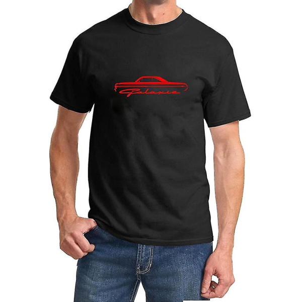 1964 Ford Galaxie Coupe T-shirt med klassisk färgkonturdesign Large