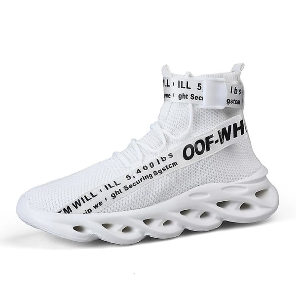 Basketskor för män Mode Halkfria sneakers Sportskor som andas Yj1998 White 40