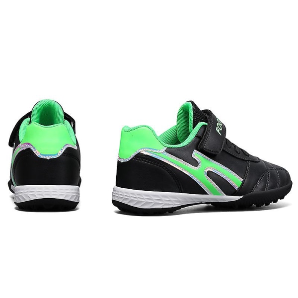 Fotbollsskor för pojkar Spikes Fotbollsskor för ungdomar Ankelstövlar Athletic Sneaker 3C898 Black 31