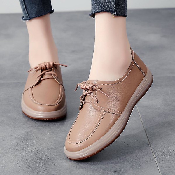 Skinnskor för kvinnor Damskor Mode Casual Svarta körskor 982 Brown 37