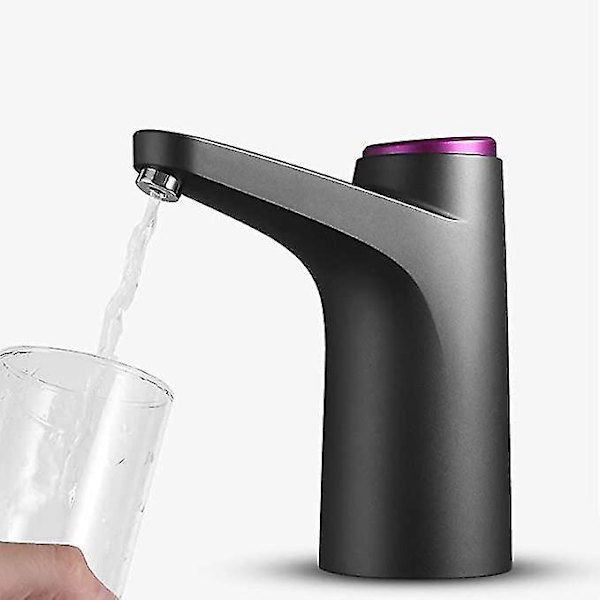 Elektrisk vattenpump, dricksvattenpump, USB laddningsvattenpump på flaska, automatisk vattenpump, för universal 3-5 gallon flaska, bärbar vattendispe