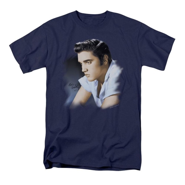 Elvis Presley blå profil T-shirt M