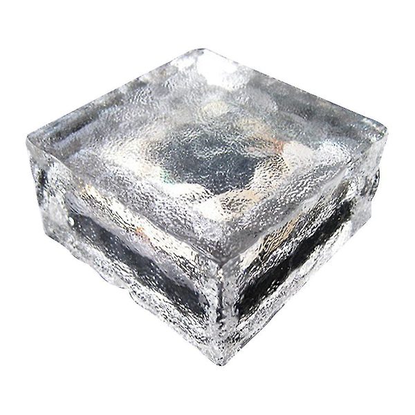Utomhus Solar Light Kristallglas Ice Brick Warm, Solar Brick Landskap Path Led Light