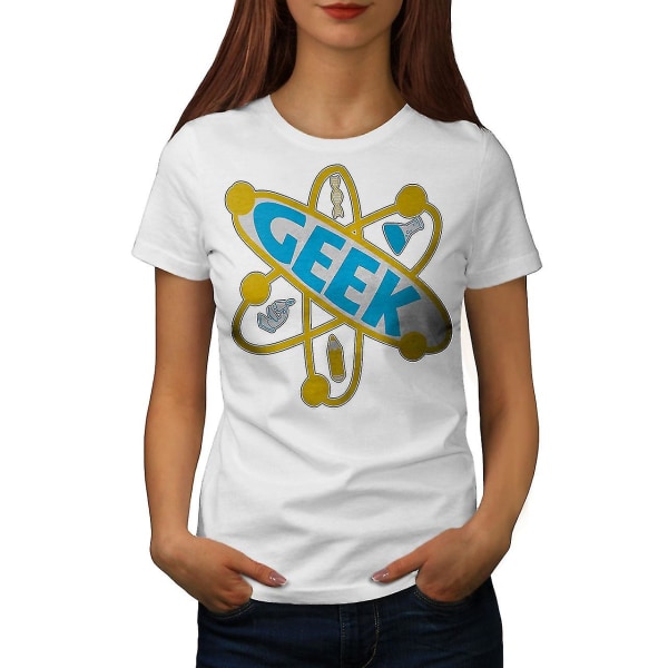 Atom Science Funy Geek Women T-shirt M