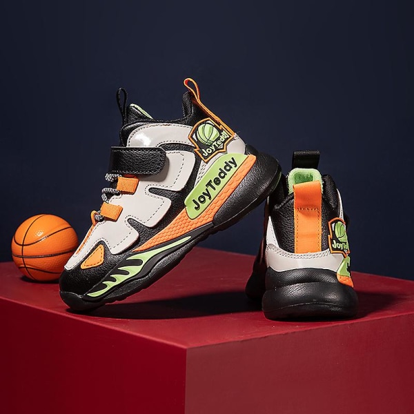Sneakers för barn Andas löparskor Mode Sportskor för pojkar Flickor 3Akq1652 BlackGreen 34