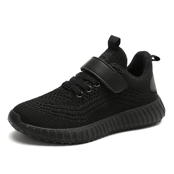 Barn Sneakers Andas löparskor Mode Pojkar Flickor Sportskor 3A806 Black 34