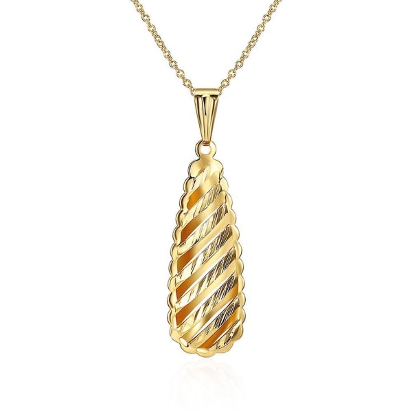 K Gold Zircon Halsband Water Drop Pendant Classic Wind Dam Halsband Gul Go