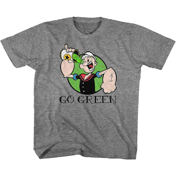 Youth Go Green Popeye Shirt S