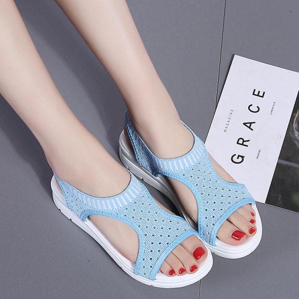 Damsandaler Casual Andas strandskor 808 LightBlue 42