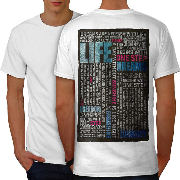 Life Freedom Dream Men T-shirt tillbaka S