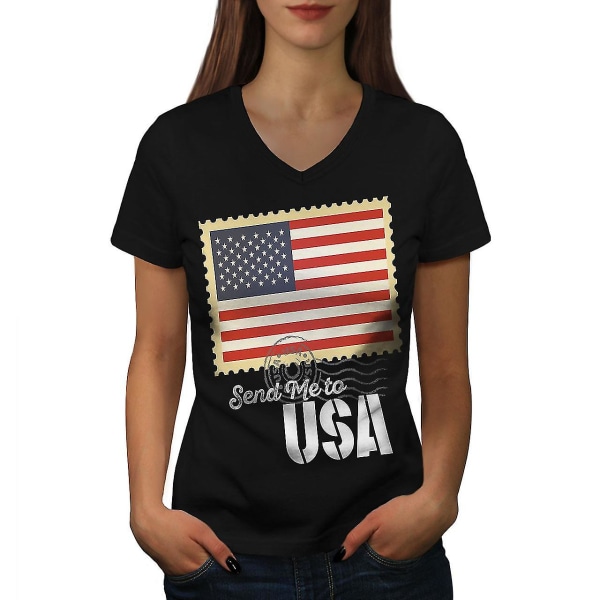 Skicka mig Usa Flag Women T-shirt L