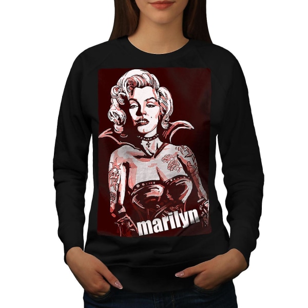 Marilyn Tattoo Celebrity Women Blacksweatshirt 3XL