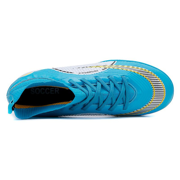 Fotbollsskor för män Halkfria fotbollsskor för herr Gräs Fotbollssneakers Yj777-1 Blue 41