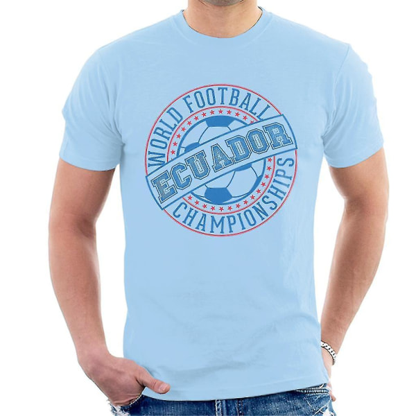 Ecuador World Football Stamp T-shirt för män