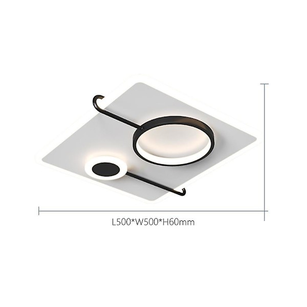 Nordic Ceiling Lamp Atmospheric Vardagslampa Sovrum Master Bedroom Square Led Minimalist Lamps
