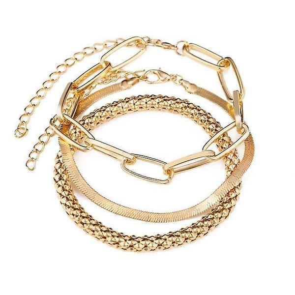 17 km barock pärla tjocka kedja set för kvinnor presenter punk guld silver färg kristall armband