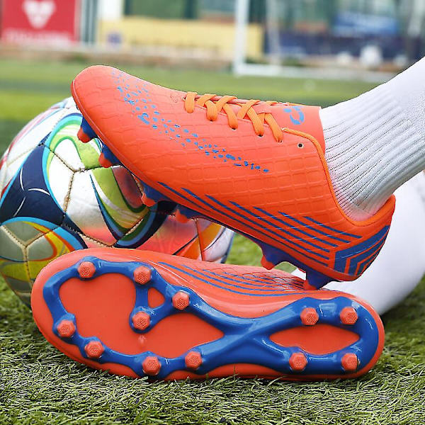 Fotbollsskor för män Halkfria fotbollsskor Klossar Gräs Fotbollssneakers 3C26036A Red 44