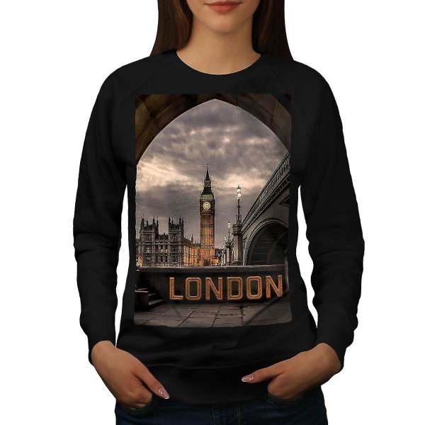 London Famous Places Women Blacksweatshirt M