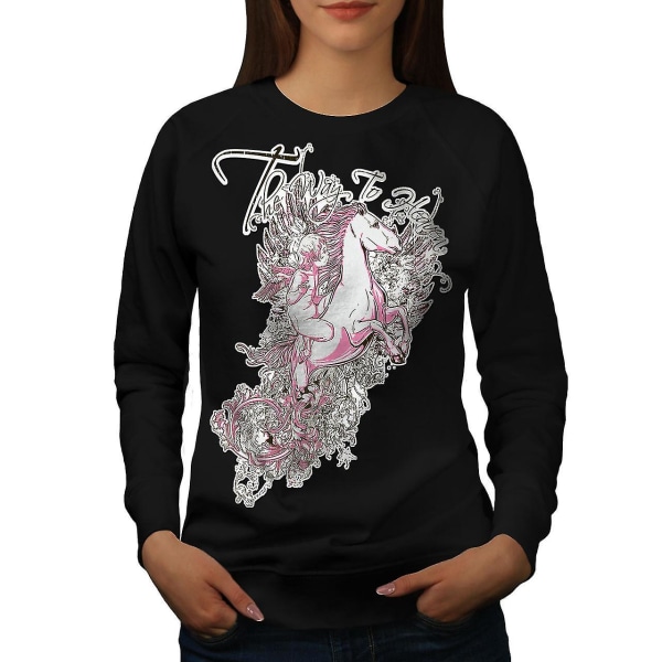 Way To Heaven Fantasy Women Blacksweatshirt M