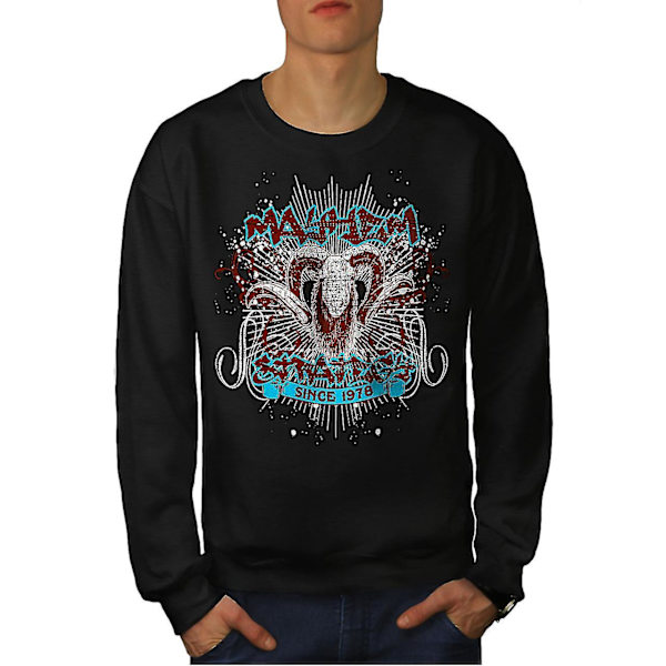 Mayhem Strategy Vintage män Blacksweatshirt S