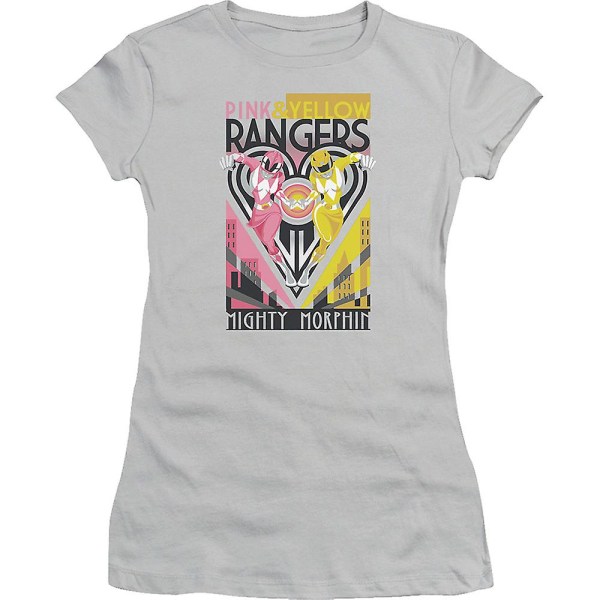 Junior Rosa och Gul Rangers Mighty Morphin Power Rangers tröja XXL