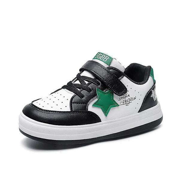 Pojkar Flickor Sneakers Andas Skateboarding Skor Barn Löparskor 2366 BlackGreen 28