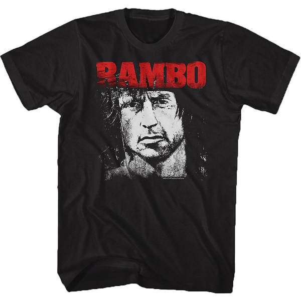 Svart och vit Face Rambo T-shirt XL