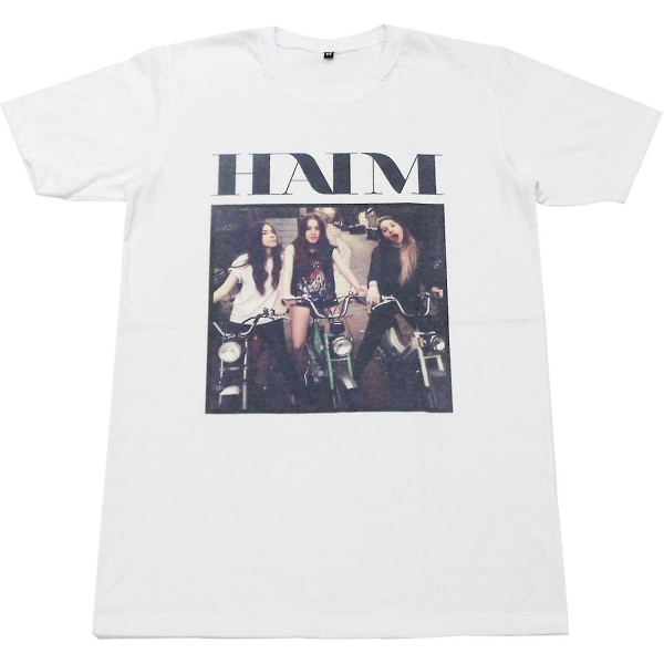 Haim Girl Punk Rock Indie Popmusik Party T-shirt Vit / Gv62 Storlek L XXL