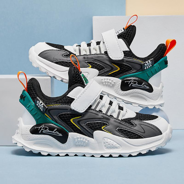 Barnskor Andas Sneakers Löparskor för pojkar 216 WhiteBlack 36