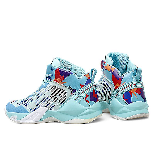 Basketskor för män Mode Dam Sneakers Andas Sportskor 3A1903 WhiteBlue 41