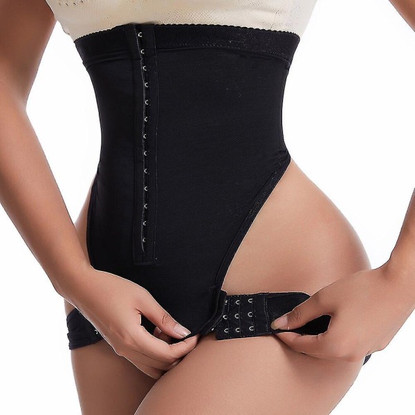 Exceptionell Shapewear för kvinnor 2-i-1 Höftlyftande byxor med hög midja för kvinnor Casual Shaper Underkläder Dammanschett Tummy Trainer, svart