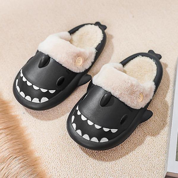 Herr Damtofflor Memory Foam Komfort bomullsblandning Stängd tå House Skor 2K2356 Black 40-41