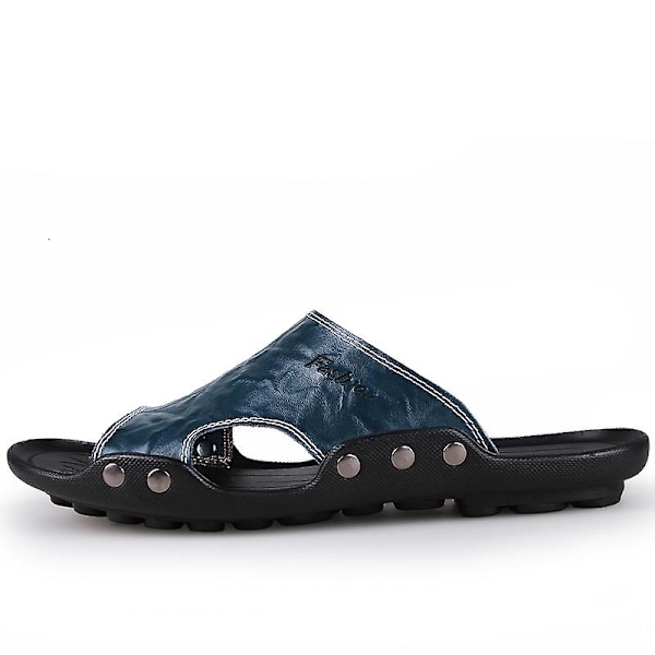 Herrtofflor Halkfria sandaler Mode strandskor för kvinnor q7 Blue 41