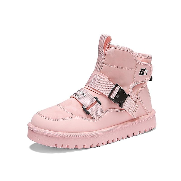 Snöskor för pojkar för flickor Vinterstövlar Ankelstövlar Barnstövlar Varm päls Anti-halk Jy056 Pink 30