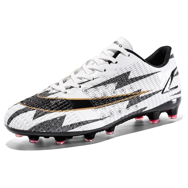 Fotbollsskor för män Halkfria fotbollsskor för herr Gräs Fotbollssneakers X916 WhiteGray 36