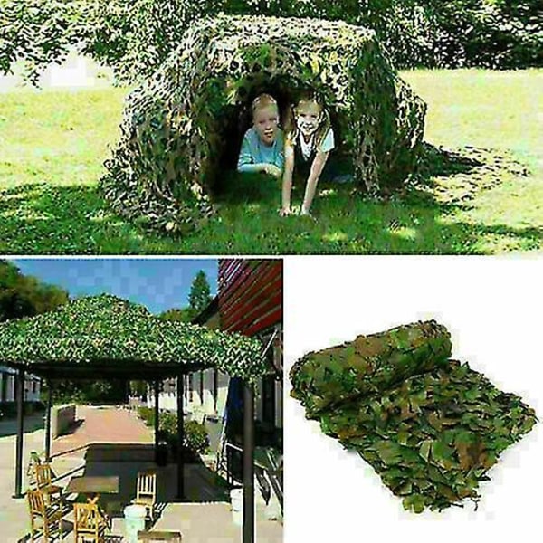 4m*6m Camo Net Jakt/skytte Kamouflage Göm Army Camping Skogsnät Uk-9 Dark Green 30m x 1.5m